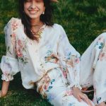 Ariel Flora Blouse in Silk-Linen Blend