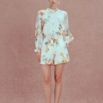 Ariel Flora Blouse and Short Matching Set in Silk-Linen Blend