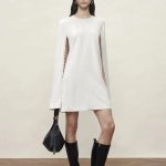 Audrey Pearl Short Cape Dress in Triacetate Blend