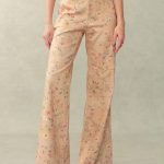 Alma Floral Flare Jeans in Micro Stretch Denim