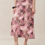 Athena Flora Print Skirt in 22MM Mulberry Silk